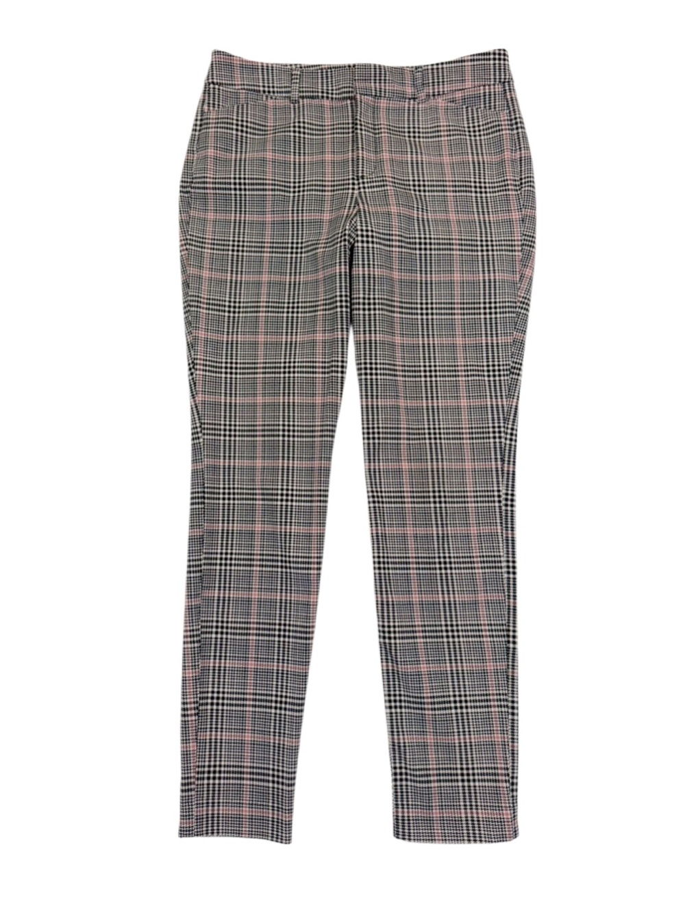 Old Navy High Rise Skinny Pixie Pants Houndstooth Plaid Black Cream Size 10